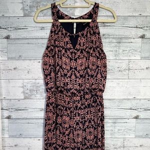 Love Ryan Women's Halter Jumpsuit Wide Leg Pink/Blue Paisley Size M